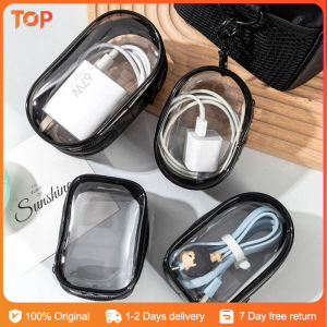 Cable Storage Box Portable Travel Data Wire Headphone Charger Organizer Box Dust-Proof Holder Case