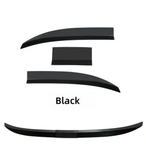 Universal Trunk Rear Spoiler 3-Piece Rear Trunk Wing ABS Durable Lightweight No Drilling Sporty Style For Sedan Hatchback