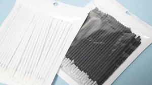 2025 Bông tẩy trang dùng một lần mi ghép bán buôn   Que bông dài xoắn trong túi để loại bỏ nối mi cọ vi mô kiljkllm