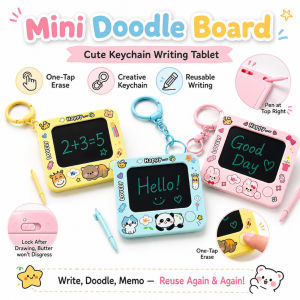 Creative Cartoon Mini Rabbit Drawing Board Keychain for Students Cute School Bag Pendant Small Gift