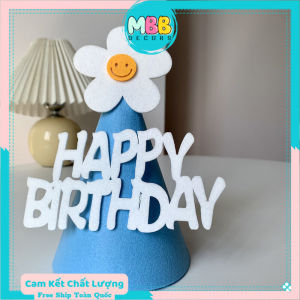 Mũ Sinh Nhật - Nón Happy Birthday Thiết Kế Hình Hoa Cúc Phong Cách Hàn Quốc Dùng Cho Tiệc