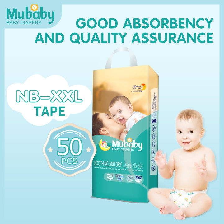 Mubaby Diaper for Baby Taped 50 pieces bundles Baby Needs Disposable  Korean Diaper Babies Infant Babies Baby Products Baby Needs Maternity Needs  On