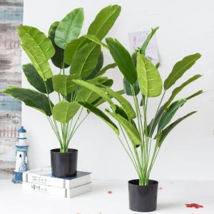 J9YXDU fake plant decoration artificial plant Wedding Decor Greenery Living Room Tropical Home Decoration Faux Banana Tree Fake Plant Artificial Palm