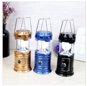 Lampu Lentera Camping LED Solar Rechargeable Camping Lantern