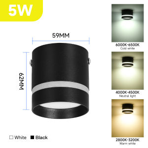 LANGYUE Macaron LED Downlights 5W 10W 15W Surface Mounted Ceiling Light Indoor Lighting COB Spot Lights for Living Room Corridor Stairs Home Decor