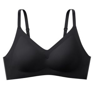 『Brelira』Ice Silk Seamless Bra Push Up Bra Wireless Latex Underwear Small Chest Gathered Bra Soft Support Breathable Bralette Women Underwear