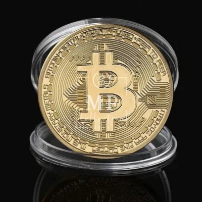 {GIẢM SỐC} Xu Bitcoin Đồng Xu Kỷ Niệm May Mắn Mạ Vàng 24K May Mắn {siêu rẻ}