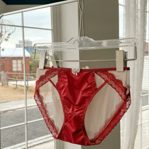 Triangle Pants High Split Pure Desire Panties Antimicrobial Crotch Breathable Lace Traceless Ice Silk