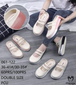 (061-122) Sandal Slop Wanita dan Anak Cewek Ban 2 Tali Motif Sol Tebal Super Simple Empuk Cantik Elegant Import Mokaya / Size 30-41