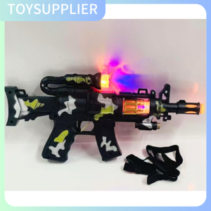 Childrens toys with music electric toy guns infrared flash submachine guns