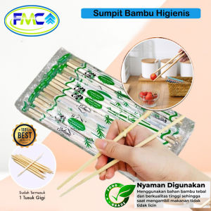 Sumpit Bambu Steril Sumpit Kayu Makan Mie Bakmi Premium Tusuk Gigi Set Bahan Aman Food Grade