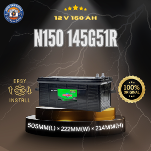 OSIMA N150 145G51R Maintenance Free Heavy Duty Battery | Conventional Battery for Truck Ship Ferry Cargo Boat