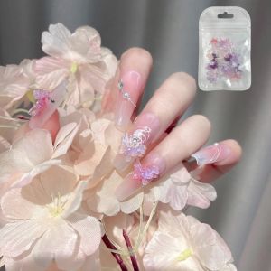 30/50/100pcs Aurora Multicolor Butterfly Nail Art Charms Resin Crystal Rhinestones Nail Decorations For Pressing Ornament On Gel Nails