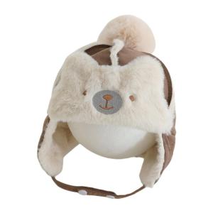 Lovely Cartoon Winter Trapper Hat for 1-5Y Boys Girls Windproof Warm Infant Baby Bonnet Caps with Soft Fleece Lining