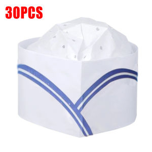 Topi Chef Bahan Kertas Model Isi 30 Pcs /Topi Koki Viscose 29 Cm /Topi Masak Koki Chef Hat