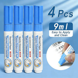 4Pcs Thermal Paper Eraser Pen Express Labels Privacy Protection Eraser Portable Quick-Drying Thermal Paper Pen