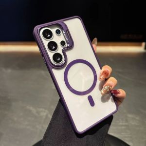 Camera Lens Stand Holder Magnetic Clear Case For Samsung Galaxy S26 Ultra Hard Back Cover
