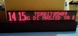Jadwal Sholat GPS 20x140cm Merah Wifi Android