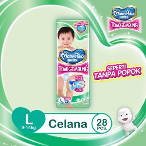 MamyPoko Pants X-tra Kering Slim Tidak Gembung L28 (9-14kg)