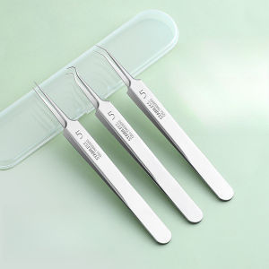 Acne Clips Extractor Straight Oblique Curved Tweezers for Blackhead Comedone Pimple Removal