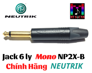 Jack 6 ly Chính Hãng NEUTRIK NP2X-B Mạ Vàng