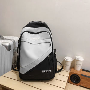 กระเป๋านักเรียน เรียบง่าย กระเป๋าเป้นักเรียน กระเป๋าเป้สะพายหลัง สไตล์เกาหลี เป้ลำลอง มี 4 สีให้เลือก ความจุขนาดใหญ่ กระเป๋าใส่โน๊ตบุ๊ค ทนทาน