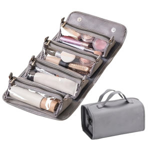 4 in 1 Travel Portable Large Capacity Cosmetic Bag Detachable Inner Pockets Hanging Makeup Bag Wash Skin Care Organizer Cosmetics Bags