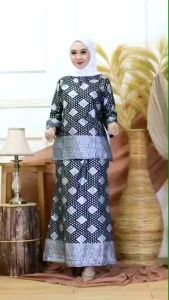 Baju Kurung Melayu Motif Batik | Set RNB Panjang | Seragam Guru | Seragam Kantor Muslimah Terbaru