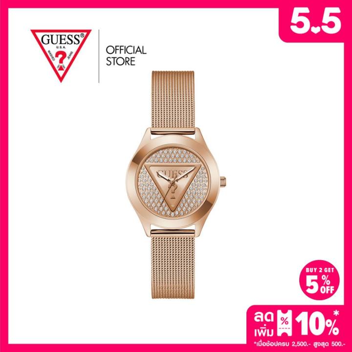 GUESS นาฬิกาข้อมือผู้หญิง รุ่น GLITZ PLAQUE GW0835L3 สีโรสโกลด์