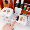 Cute Press Storage Box Student Desktop Makeup Storage Box Multi-functional Student Stationery Storage Organizer Cosmetics Shelf. 