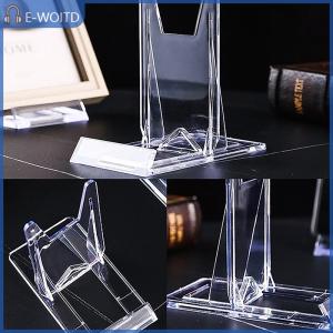 【E-WOITD】 ขาตั้งโชว์แบบใสที่ยึดจานพลาสติกใสปรับได้ขาตั้งกรอบรูปราวแขวนสำหรับงานแต่งงานวันเกิดของตกแต่งบ้าน