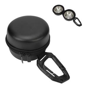 Outdoor Drinking Bowl Hangable Double Cup Pet Feeders with Case Portable Cats Dog Bowl Quck Hanging Bag Enduring