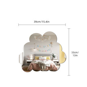 Gương phòng tắm Gương trang điểm phòng tắm tự dán gắn tường Gương Acrylic không đục lỗ