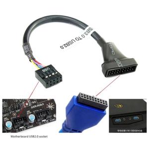Motherboard Header Adapter Cord 20Pin USB3.0 Female/Male To 9Pin USB2.0 Male/ Female Converter Adapter USB3.0 to 2.0