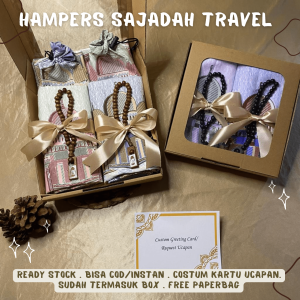 HAMPERS SAJADAH TRAVEL KADO HADIAH HAMPER PERNIKAHAN WISUDA BIRTHDAY PASANGAN NIKAHAN