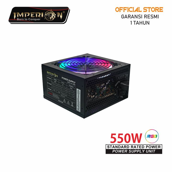 Power Supply Psu Gaming Imperion P500 550w Led Vga 6 Pin Rgb Lazada Indonesia 6939