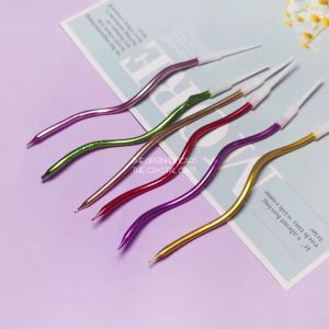[SG Stock]6Pcs/Box Spiral Curve Birthday Cake Candle Gold Silver Metallic Rainbow Party Candle Baking Cake Decoration