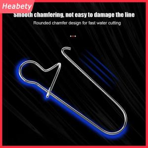 Heabety  100 cái hộp thép không gỉ câu cá nối pin 4 #6 #8 #10 #12 # mang cán xoay với Snap fishhook thu hút phụ kiện