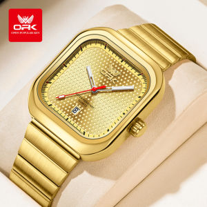 OPK Watch Men Original Square Case Belt Calendar Chronograph Waterproof Luminous Quartz Watch
