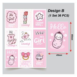 Adorable Stickers to Celebrate the Birthdays of Newborn Boys & Girls