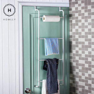 Homlly Basic Over The Door Towel ladder Rack Hanger