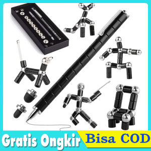 Pena Polar Magnetik Magnetic Metal Pen Pena Mainan Magnet Pen Logam Dekompresi Kreatif Multifungsi Decompression Multi-Function Writing Magnet Ballpoint Pen Pena Hadiah Bagus Pena Bongkar Pasang Untuk Anak Laki-Laki Dan Perempuan