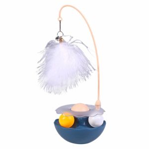 Tương tác Tumbler đồ chơi cho mèo thiết lập tự giải trí trêu ghẹo Gậy mèo đồ chơi căng thẳng Relief làm giảm sự nhàm chán đồ chơi cho mèo con với lông hạt lăn