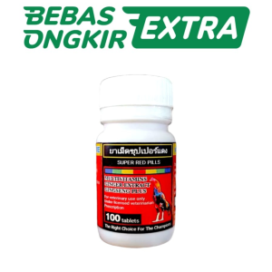 New Kamlang SUPER RED PILLS 100 TABLET (BESAR) - Menguatkan Nafas & Meningkatkan Fisik Seperti V22 Doping Sekaligus Rawatan