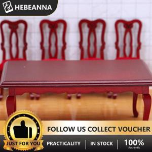 hebeanna 1 Piece DIY Accessories Miniatures Wooden Retro Simulation Dining Table Chair 1:12 Dollhouse Furniture Toy