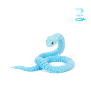 Kebidumei 3D Printed Snake Home Desk Ornament Rotatable Office Realistic Snake 40CM Statue Table Decoration Landscape Figurines Accessorie