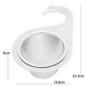 Sink Strainer Basket Stainless Steel Hanging Filter Basket Fruit Vegetable Hanging Filter Rack Home Kitchen Sponge Storage