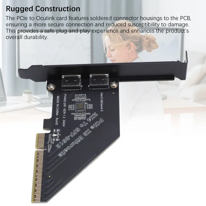 PCIe 4.0 X8 Oculink Card ประสิทธิภาพสูง,การถ่ายโอนข้อมูลความเร็วสูง ...