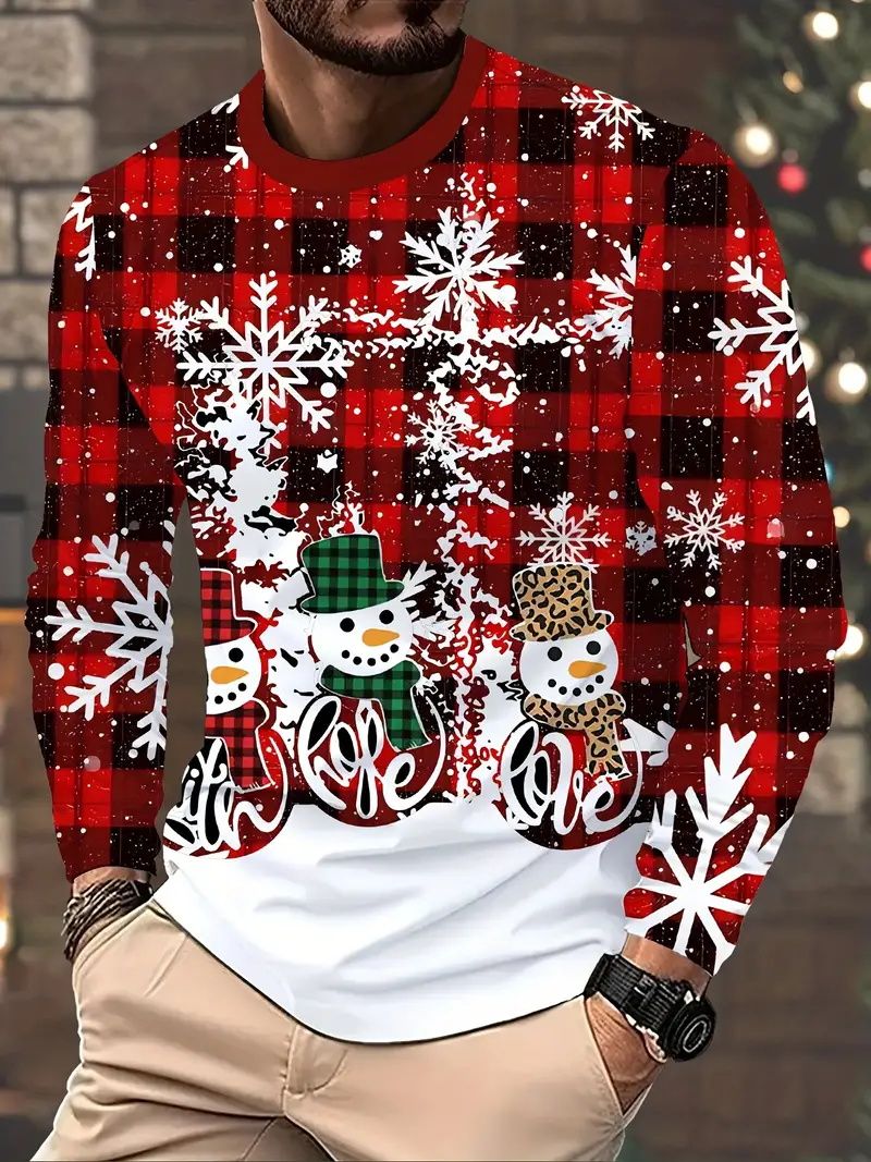 [Local Stock] ZEEMIN Halloween Christmas Men's Merry Christmas Long ...