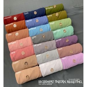 JILBAB SEGIEMPAT INSTAN RESLETING hijab instan ceruty by asy syakira fashion temboro